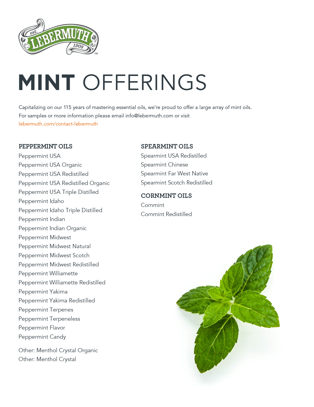 Mint Offerings